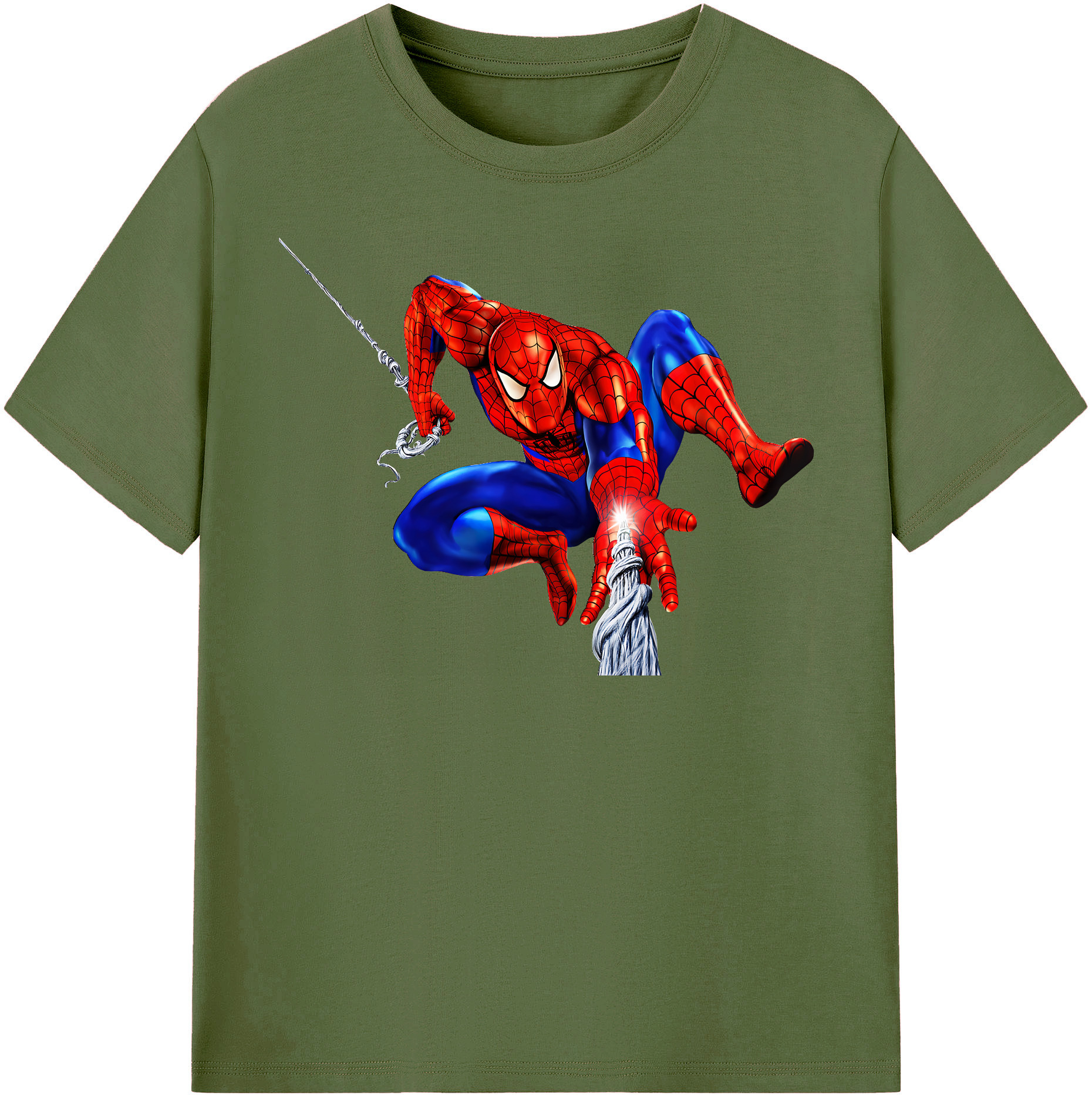 （画像用） Spider Man スパイダーマン 綿100％半袖Tシャツ（フロントプリント）